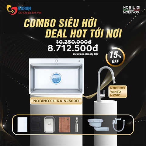 Combo Nobinox Lira-Winto Inox AISI 304 Cao Cấp